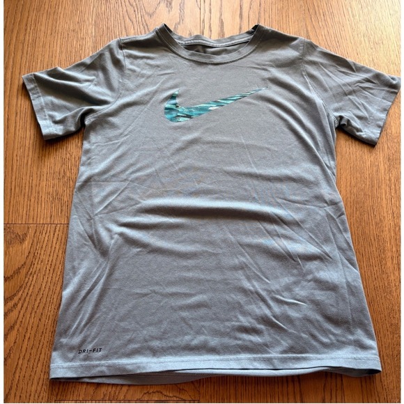 Nike Other - Nike Dri-FIT T-Shirt Kids L Grey Good Short Sleeve Graphic Logo Tee
